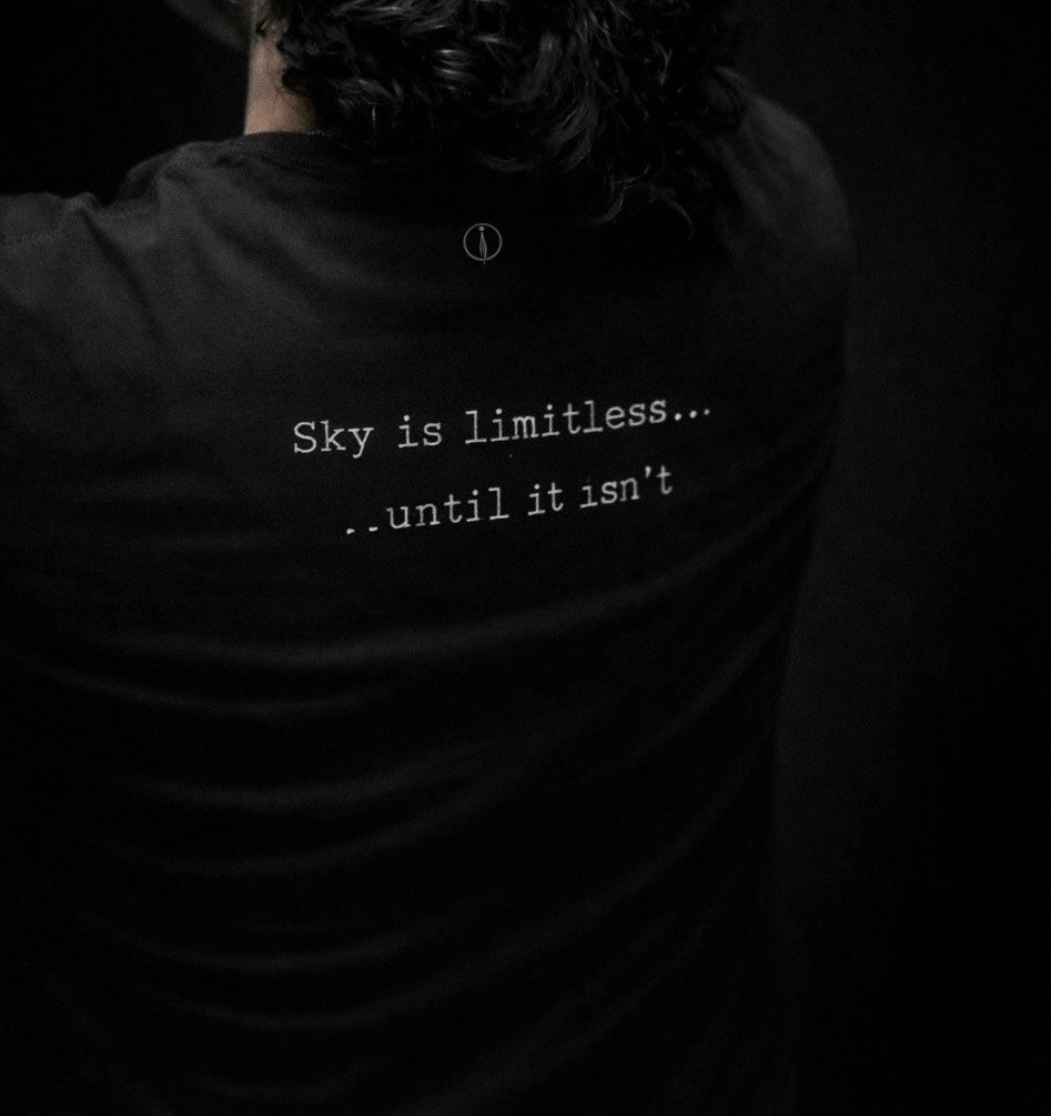 Sky is Limitless… Until It Isn’t | Minimalist Black Tee
